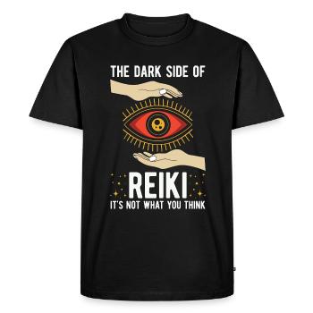 Reiki The Dark Side Of Reiki Meditation Healer - Men's Premium Organic T-Shirt - black - Front - Nico (187cm)