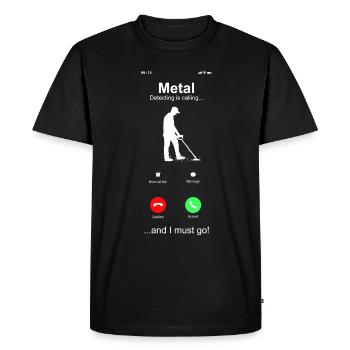 Détecteur de métaux à sondage amusant - T-shirt Premium bio Homme - noir - Devant - Nico (187cm)