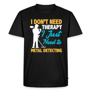 Détecteur de métaux à sondage amusant - T-shirt Premium bio Homme - noir - Devant - Nico (187cm)