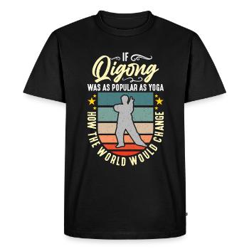 Si le Qi Gong était aussi populaire que le yoga Arts Martiaux - T-shirt Premium bio Homme - noir - Devant - Nico (187cm)