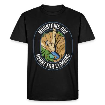 Rock Climbing Mountains Are Meant For Bouldering - Men's Premium Organic T-Shirt - black - Front - Nico (187cm)
