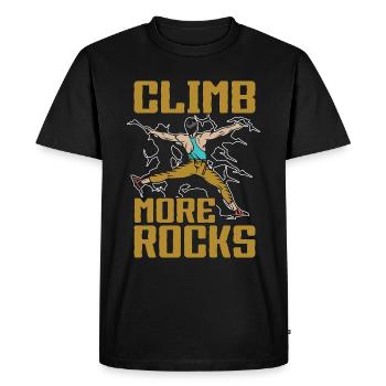 Escalade Escalade Plus de rochers Escalade - T-shirt Premium bio Homme - noir - Devant - Nico (187cm)