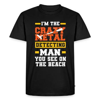 Détecteur de métaux à sondage amusant - T-shirt Premium bio Homme - noir - Devant - Nico (187cm)