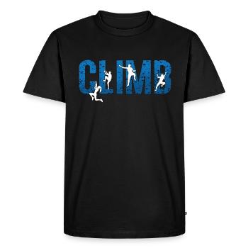 Indoor Climbing Climb Loves Bouldering Climber - Men's Premium Organic T-Shirt - black - Front - Nico (187cm)