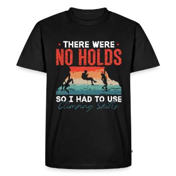 escalade intérieure il n’y avait pas de prises alors je rocher - T-shirt Premium bio Homme - noir - Devant - Nico (187cm)