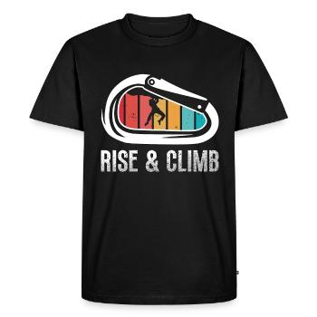 Escalade Ascension et escalade Retro Mountain Sports - T-shirt Premium bio Homme - noir - Devant - Nico (187cm)