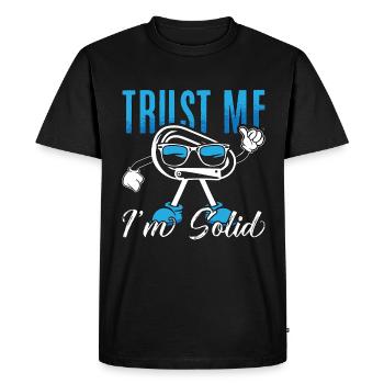 Escalade croyez-moi, je suis solide en alpinisme - T-shirt Premium bio Homme - noir - Devant - Nico (187cm)