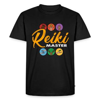 Reiki Master Energy Healing Aime le traitement Reiki - T-shirt Premium bio Homme - noir - Devant - Nico (187cm)