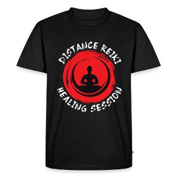 Reiki Distance Reiki Healing Session Meditation - Men's Premium Organic T-Shirt - black - Front - Nico (187cm)