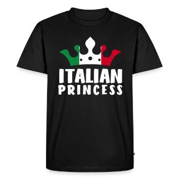 Princesse italienne Drôle Italie Cadeau - T-shirt Premium bio Homme - noir - Devant - Nico (187cm)