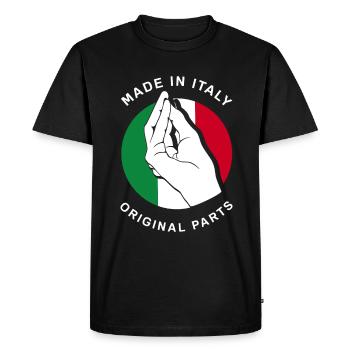 Drôle de cadeau Italie - T-shirt Premium bio Homme - noir - Devant - Nico (187cm)