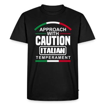 Drôle de cadeau Italie - T-shirt Premium bio Homme - noir - Devant - Nico (187cm)