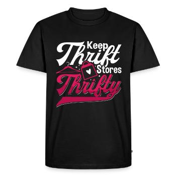 Magasinage d’occasion Gardez les friperies Magasins économes - T-shirt Premium bio Homme - noir - Devant - Nico (187cm)