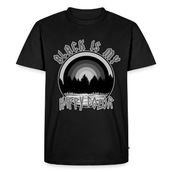 Le noir est ma couleur heureuse - T-shirt Premium bio Homme - noir - Devant - Nico (187cm)