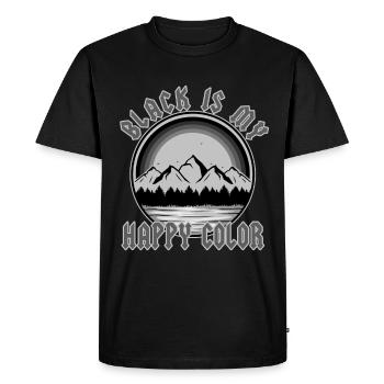 Le noir est ma couleur heureuse - T-shirt Premium bio Homme - noir - Devant - Nico (187cm)