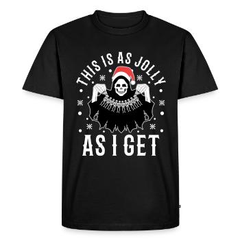 This Is As Jolly As I Get - Men's Premium Organic T-Shirt - black - Front - Nico (187cm)
