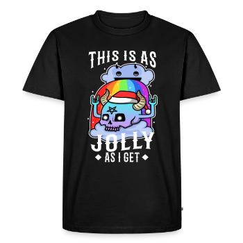 This Is As Jolly As I Get - Men's Premium Organic T-Shirt - black - Front - Nico (187cm)