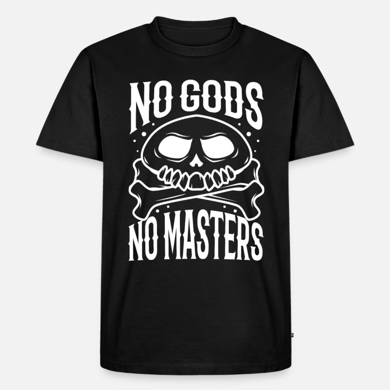 No Gods No Masters - Männer Premium Bio T-Shirt - Schwarz