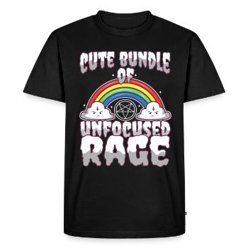Joli paquet de rage non focalisée - T-shirt Premium bio Homme - noir - Devant - Nico (187cm)