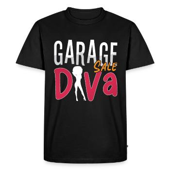 Vente de garage Diva Bargain Hunter Loves Flea Market - T-shirt Premium bio Homme - noir - Devant - Nico (187cm)