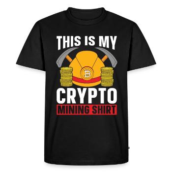 Crypto-monnaie Ceci est mon investissement minier crypto - T-shirt Premium bio Homme - noir - Devant - Nico (187cm)