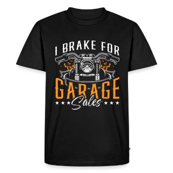 Ventes de garage I Frein pour le marché de la ferraille des ventes de garage - T-shirt Premium bio Homme - noir - Devant - Nico (187cm)