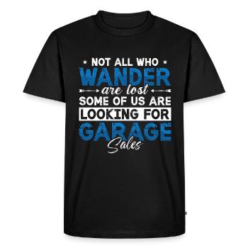 Les ventes de garage ne sont pas tous perdus dans leurs achats - T-shirt Premium bio Homme - noir - Devant - Nico (187cm)