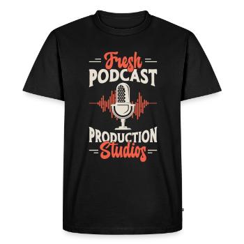 Podcasting Fresh Podcast Production Microphone - Men's Premium Organic T-Shirt - black - Front - Nico (187cm)