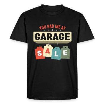 Ventes de garage Tu m’as eu à la vente de garage Marché aux puces - T-shirt Premium bio Homme - noir - Devant - Nico (187cm)