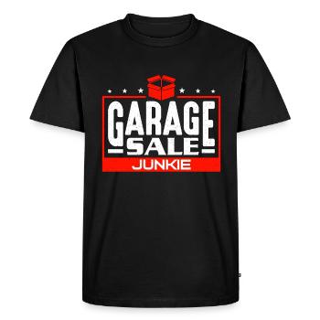 Vente de garage Junkie Flea Market Bargain Hunter - T-shirt Premium bio Homme - noir - Devant - Nico (187cm)