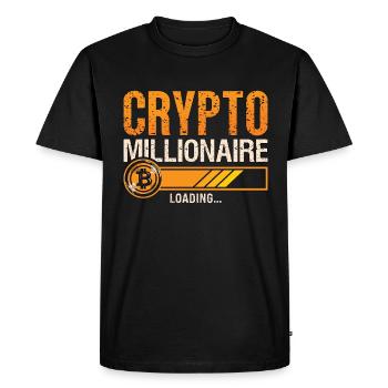 Crypto-monnaie Crypto Millionnaire Blockchain HODL - T-shirt Premium bio Homme - noir - Devant - Nico (187cm)