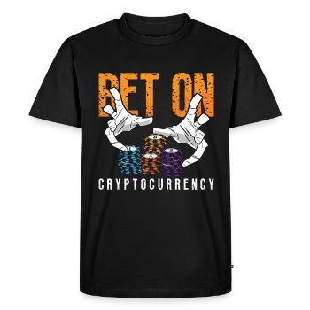 Cryptocurrency Bet On Cryptocurrency Stock Market - Men's Premium Organic T-Shirt - black - Front - Nico (187cm)