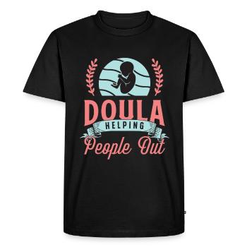 Doula aide les gens accompagnateur de naissance de sage-femme - T-shirt Premium bio Homme - noir - Devant - Nico (187cm)