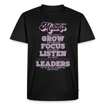 Midwife A Truly Great Midwife Inspires Obstetrics - Men's Premium Organic T-Shirt - black - Front - Nico (187cm)