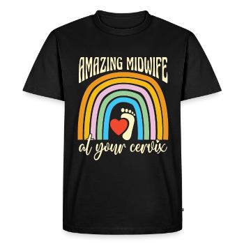 Sage-femme Sage-femme incroyable à votre obstétrique du col de l’utérus - T-shirt Premium bio Homme - noir - Devant - Nico (187cm)