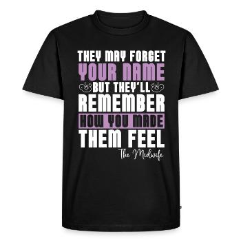 Sage-femme Ils peuvent oublier votre nom Doula Sages-femmes - T-shirt Premium bio Homme - noir - Devant - Nico (187cm)