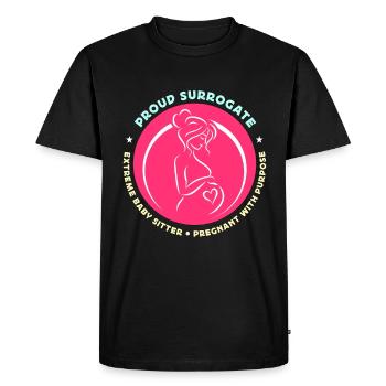 Surrogacy Proud Surrogate Extreme IVF Pregnancy - Men's Premium Organic T-Shirt - black - Front - Nico (187cm)