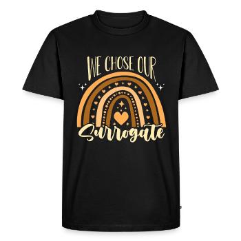 Surrogacy We Chose Our Surrogate IVF Awareness - Men's Premium Organic T-Shirt - black - Front - Nico (187cm)