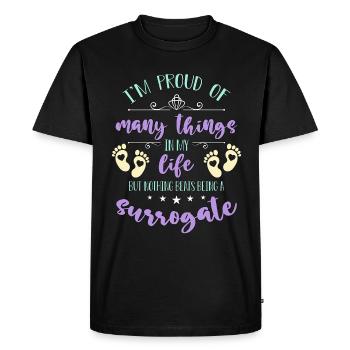 Surrogacy I'm Proud Of Many Things Surrogate Mama - Men's Premium Organic T-Shirt - black - Front - Nico (187cm)
