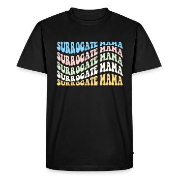 Surrogacy Surrogate Mama Retro IVF Mom Pregnancy - Men's Premium Organic T-Shirt - black - Front - Nico (187cm)