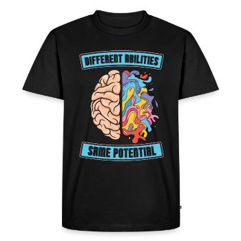 IEP Different Abilities Same Potential Educator - Men's Premium Organic T-Shirt - black - Front - Nico (187cm)