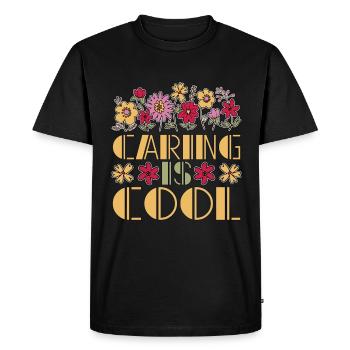 Caregiving Caring Is Cool Professional Caregiver - Men's Premium Organic T-Shirt - black - Front - Nico (187cm)
