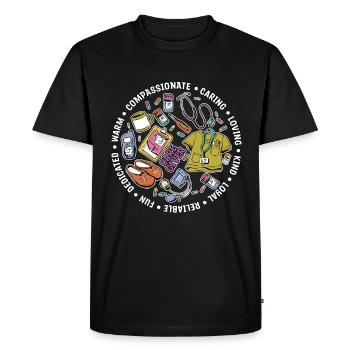 Caregiving Caregiver Compassionate Caregiving Crew - Men's Premium Organic T-Shirt - black - Front - Nico (187cm)