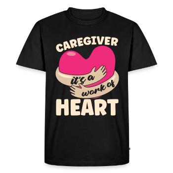 Caregiving Caregiver It's A Work Of Caretaker - Men's Premium Organic T-Shirt - black - Front - Nico (187cm)