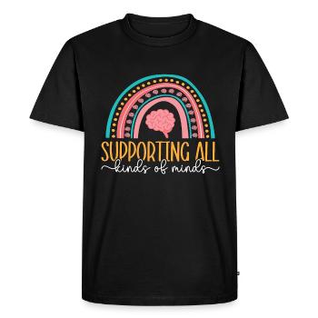 IEP Supporting All Kinds Of Minds Autism Teacher - Men's Premium Organic T-Shirt - black - Front - Nico (187cm)