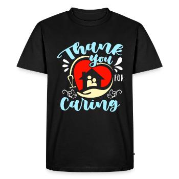 Aidants naturels Merci pour les aidants familiaux attentionnés - T-shirt Premium bio Homme - noir - Devant - Nico (187cm)