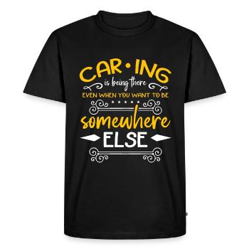 Caregiving Caring Is Being There Caregiving Team - Men's Premium Organic T-Shirt - black - Front - Nico (187cm)