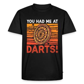 Darts You Had Me At Darts Bullseye Dart Player - T-shirt Premium bio Homme - noir - Devant - Nico (187cm)