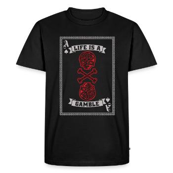 La vie de blackjack classique est un pari aime le jeu - T-shirt Premium bio Homme - noir - Devant - Nico (187cm)