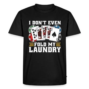 Blackjack classique Je ne plie même pas mon jeu de cartes - T-shirt Premium bio Homme - noir - Devant - Nico (187cm)